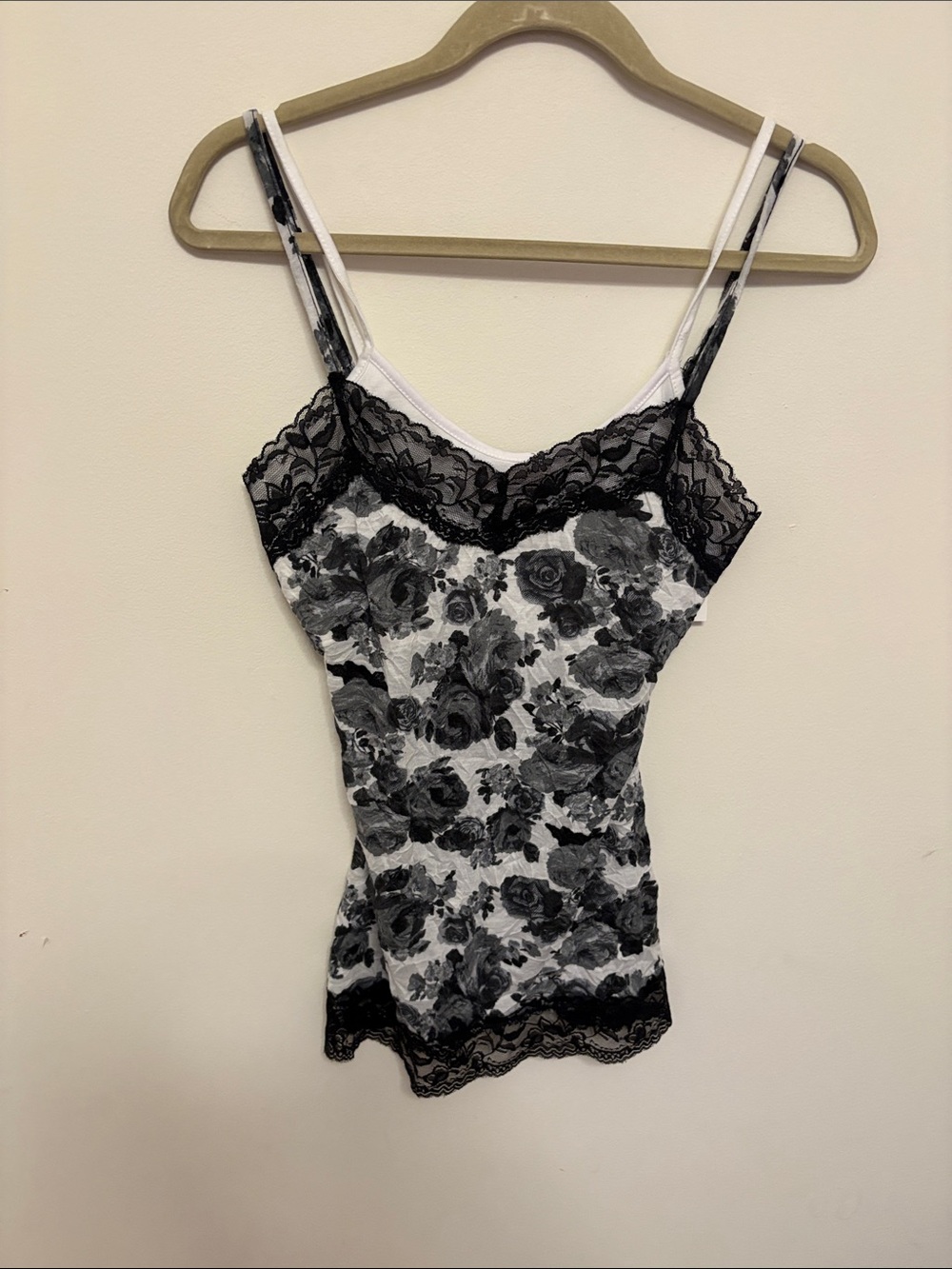 NWT almost famous Floral Lace Cami Tank Top grunge Y2K Whimsigoth